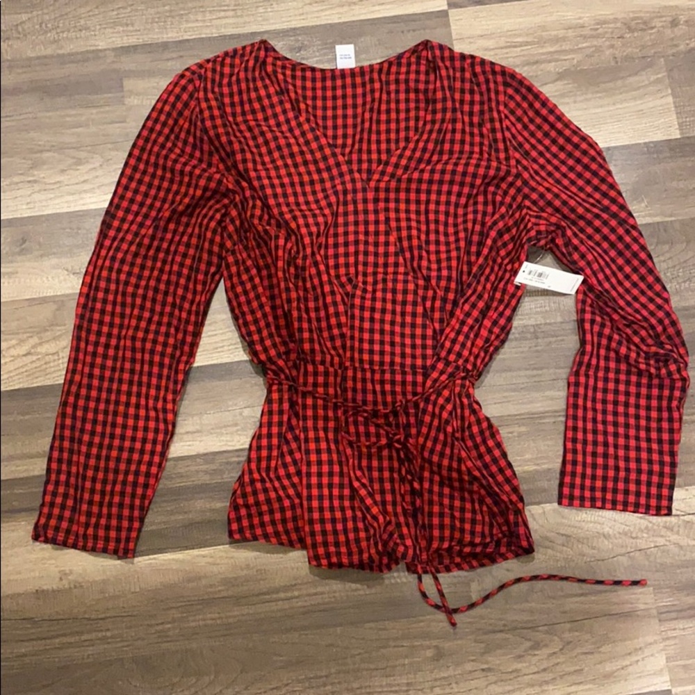 Plaid blouse